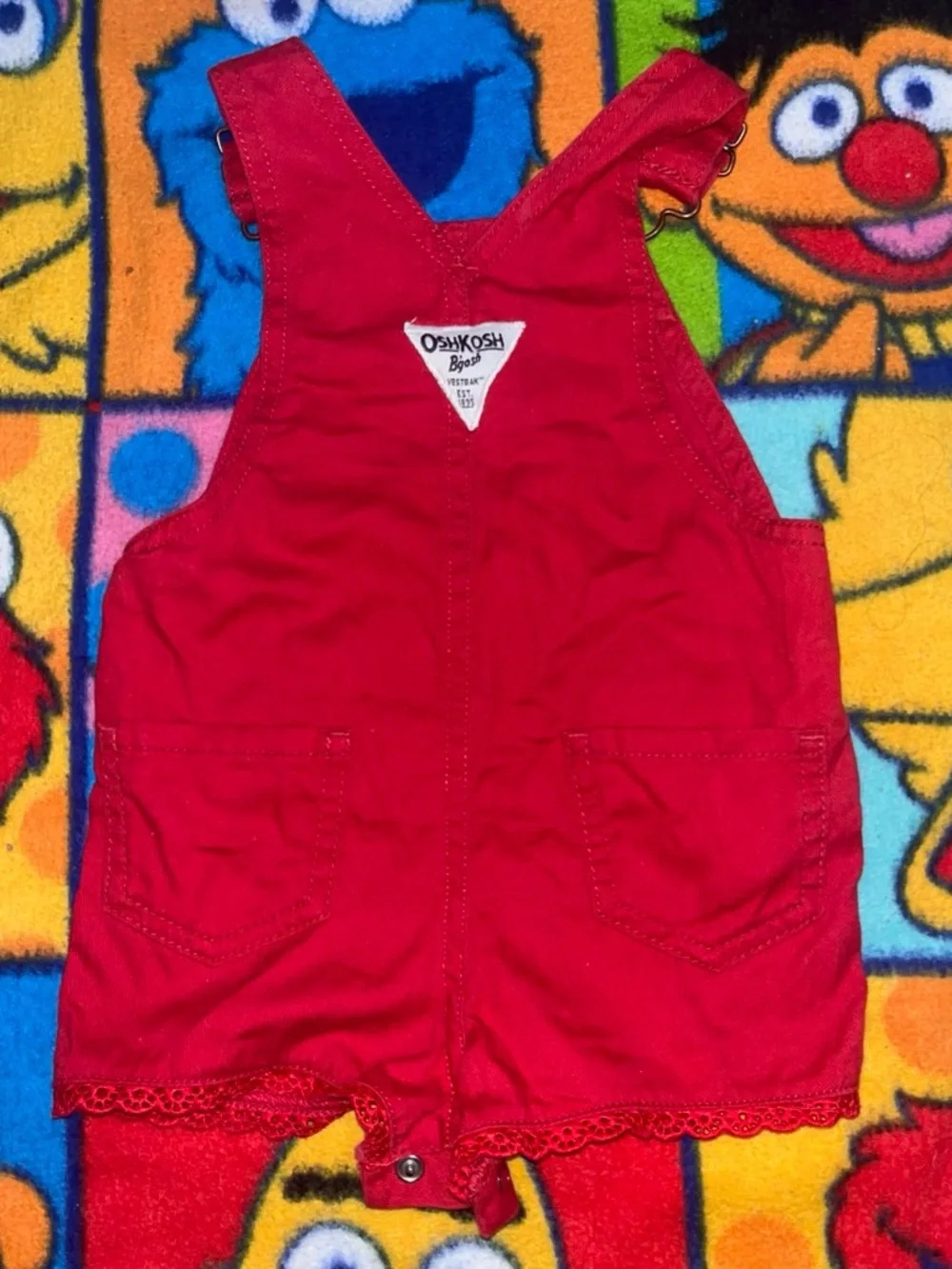 OshKosh B'gosh Bright Red Toddler Shortall Overalls